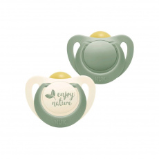 Latexové šidítko NUK For Nature 0-6m 2 ks zelená Latexové šidítko NUK For Nature 0-6m 2 ks zelená
